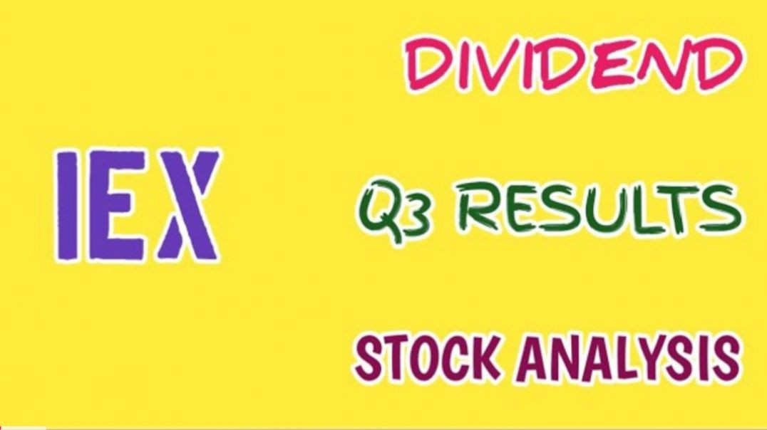 ⁣IEX Q3 RESULTS●IEX STOCK ANALYSIS●IEX●Q3 RESULTS●DIVIDEND @ STOCK MARKET PLANNER