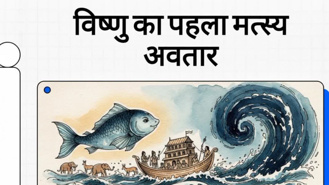 ⁣Vishnu ka pahla matsya avatar