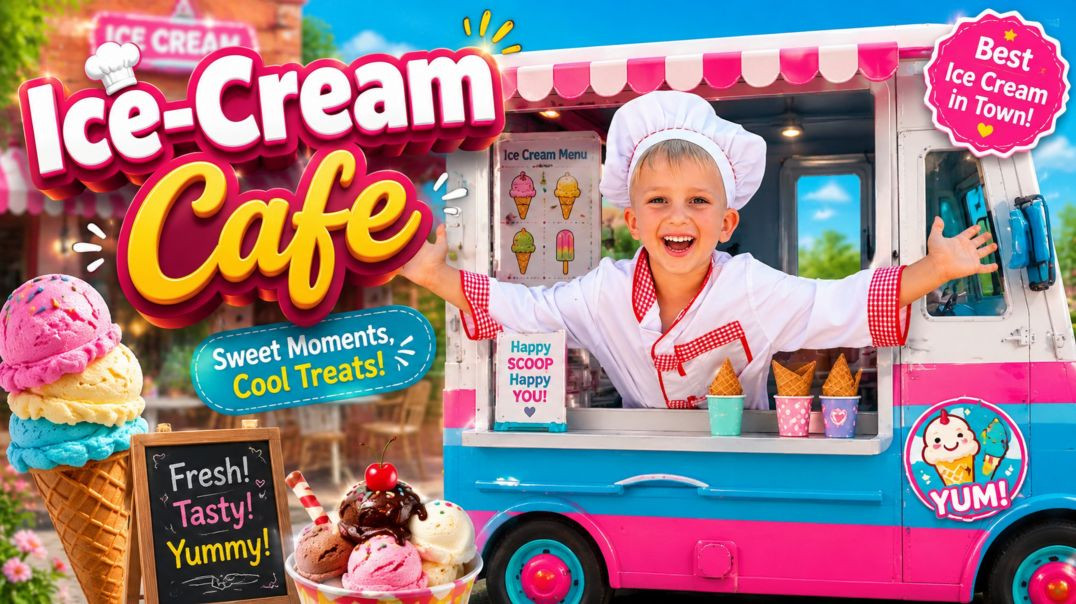 ⁣Super Kids Ice-Cream Van Cafe  | Cool Treats & Fun Vibes for Kids! 😍