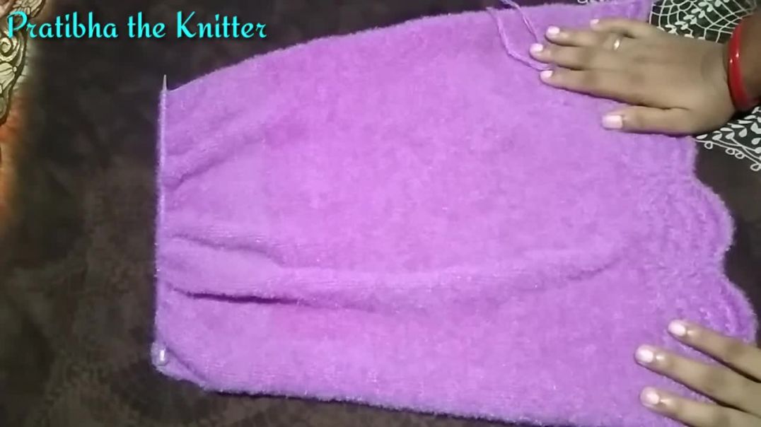 ⁣Part1/Ladies koti Knitting step by step,back part,in hindi