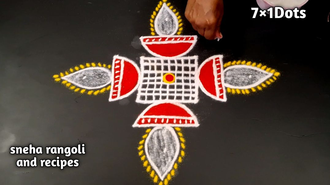 ⁣✨ Super Easy Home Rangoli Design 🌸 Quick & Beautiful Daily Art #shorts