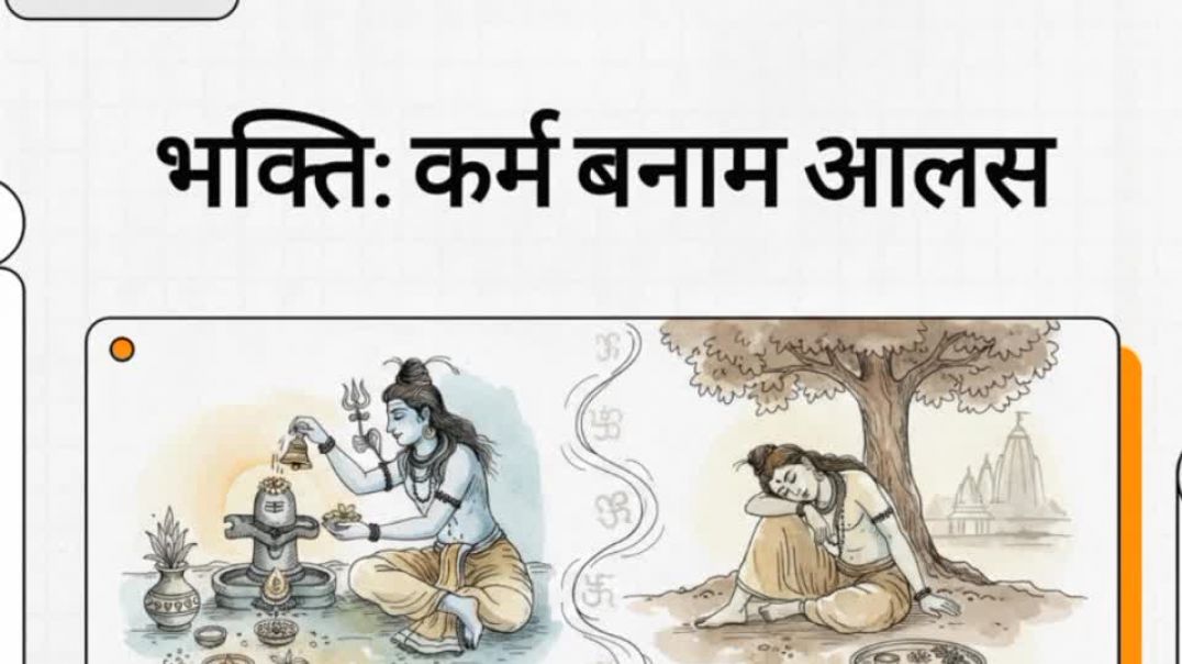 ⁣Bhakti karm banaam aalas