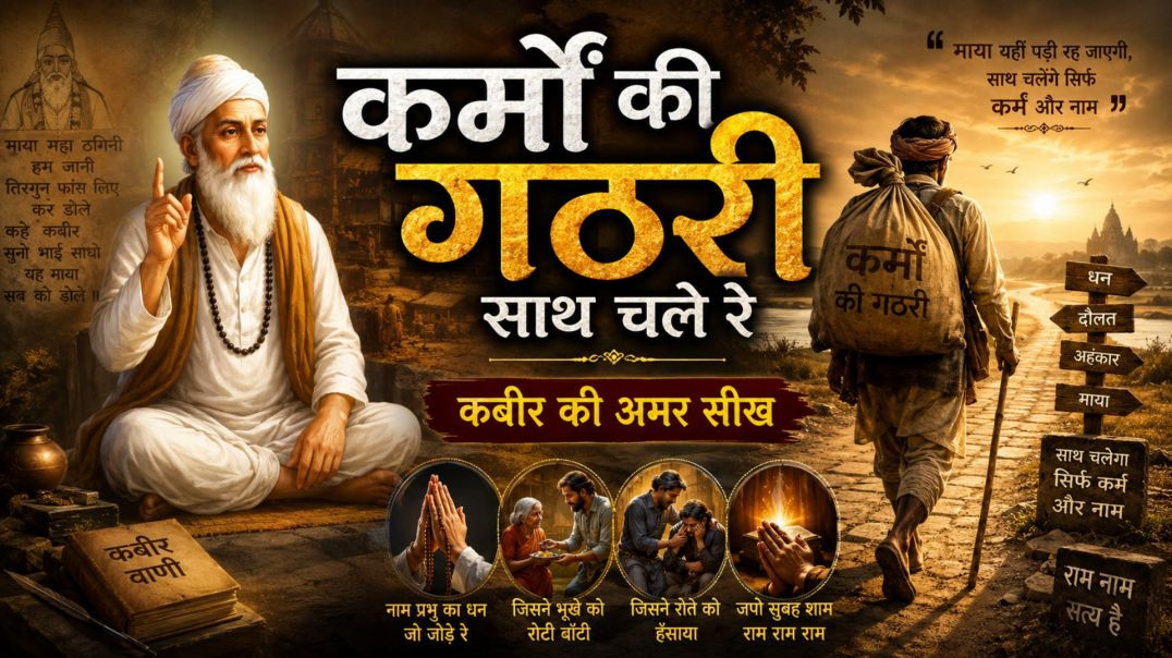 ⁣कर्मों की गठरी साथ चले रे /कबीर की अमर सीख /जय सिया राम भजन