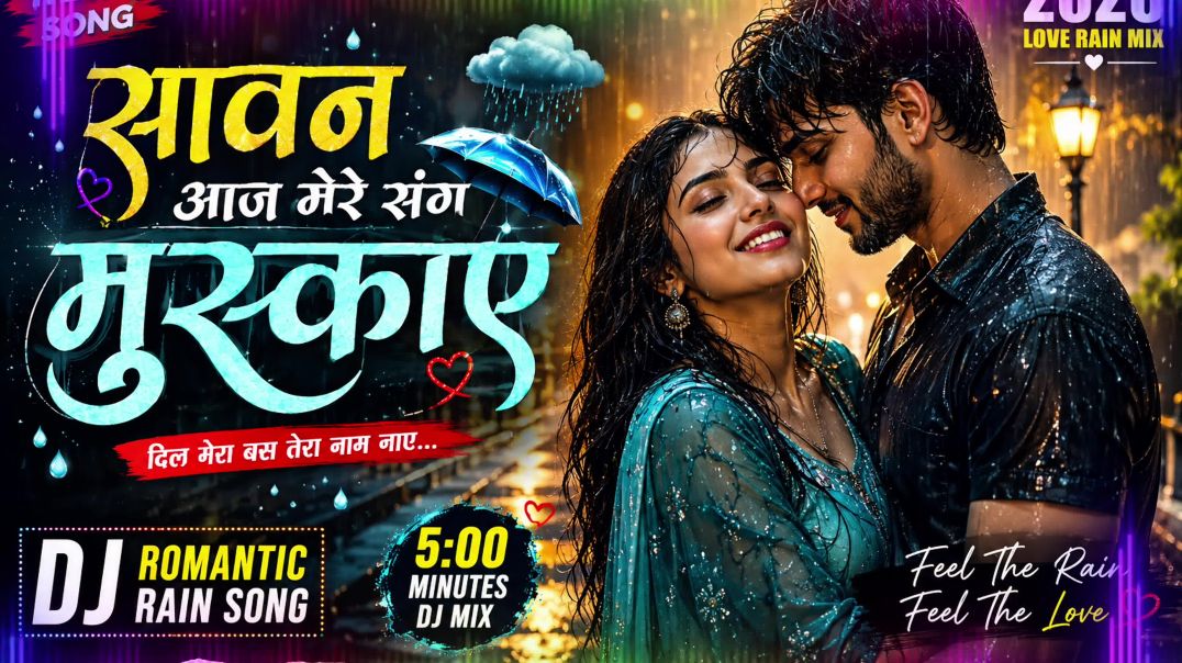 ⁣सावन आज मेरे संग मुस्काए 🌧️❤️ | New Romantic DJ Rain Song 2026 | Hindi Love Song