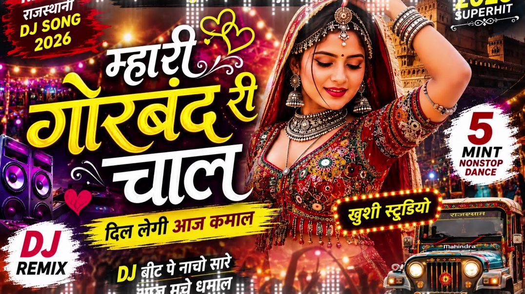⁣म्हारी गोरबंद री चाल ❤️ New Rajasthani DJ Remix Song 2026 | Nonstop Dance Mix #trending #viralvideo