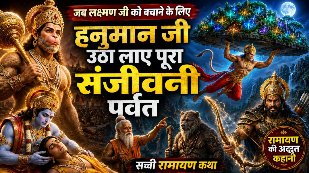 ⁣हनुमान जी ने पूरा पहाड़ क्यों उठा लिया? 😱 | संजीवनी पर्वत की सच्ची कहानी | Ramayan Story