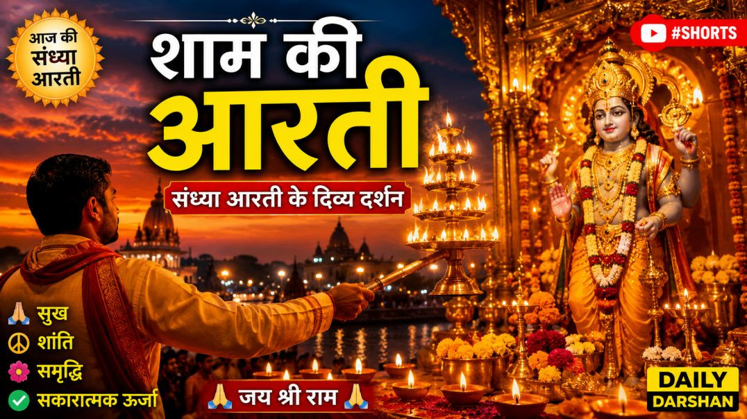 ⁣🌙_शाम_की_आरती_🙏___आज_की_संध्या_आरती___Evening_Aarti___Daily_Bhakti_Darshan_#shorts(360p)