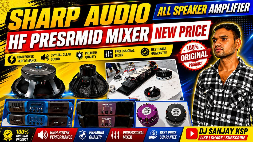 ⁣Sharp Audio All Speaker Amplifier Hf Mixer PresrMid Price Details