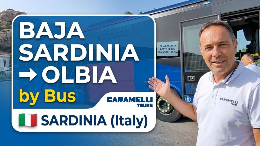 Baja Sardinia to Olbia by Bus Tour