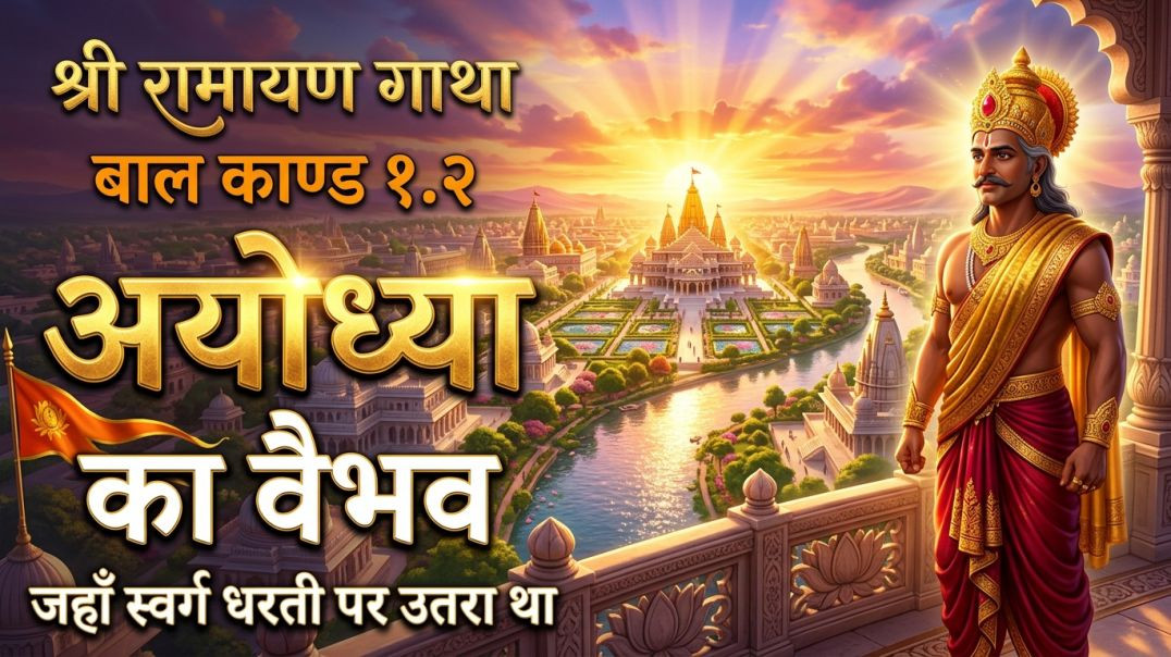 ⁣अयोध्या का वैभव | राजा दशरथ का राज्य | श्री रामायण गाथा | Bal Kand 1.2