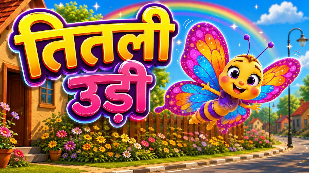 ⁣VN20🦋 तितली उड़ी, उड़ न सकी | Titli Boli | Butterfly Song for Kids | Hindi Nursery Rhymes260728_1718