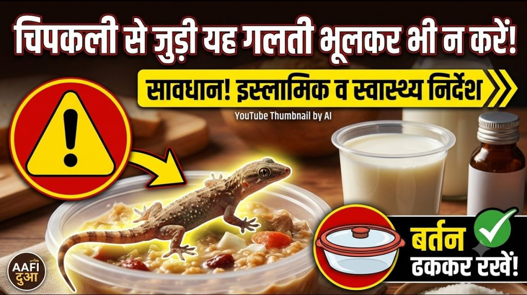 ⁣⁣​चिपकली से जुड़ी यह गलती भूलकर भी न करें! | Hadith About Lizards & Household Precautions ⚠