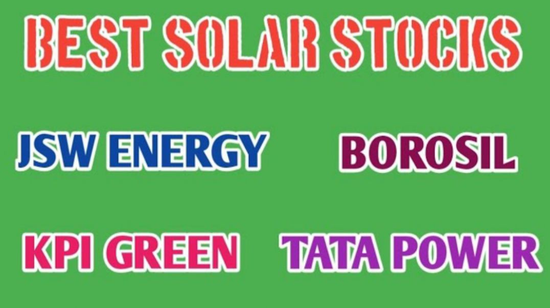 ⁣BEST SOLAR STOCKS IN INDIA 2024●JSW ENERGY●TATA POWER●KPI GREEN●BOROSIL @ STOCK MARKET PLANNER