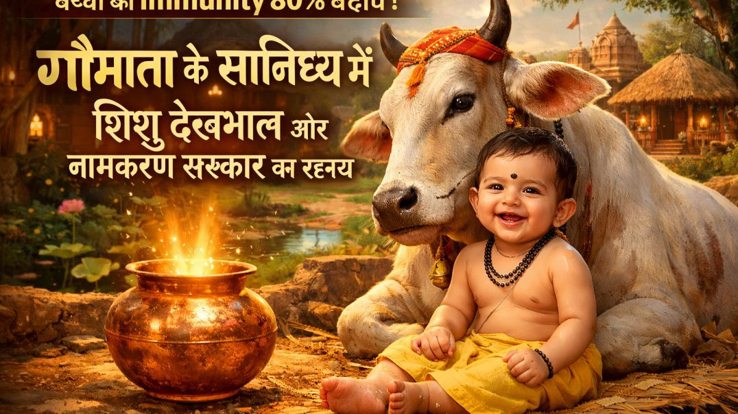 ⁣शिशु को कभी नहीं होंगे चर्म रोग! गौमाता द्वारा शिशु देखभाल और नामकरण के अचूक वैदिक उपाय