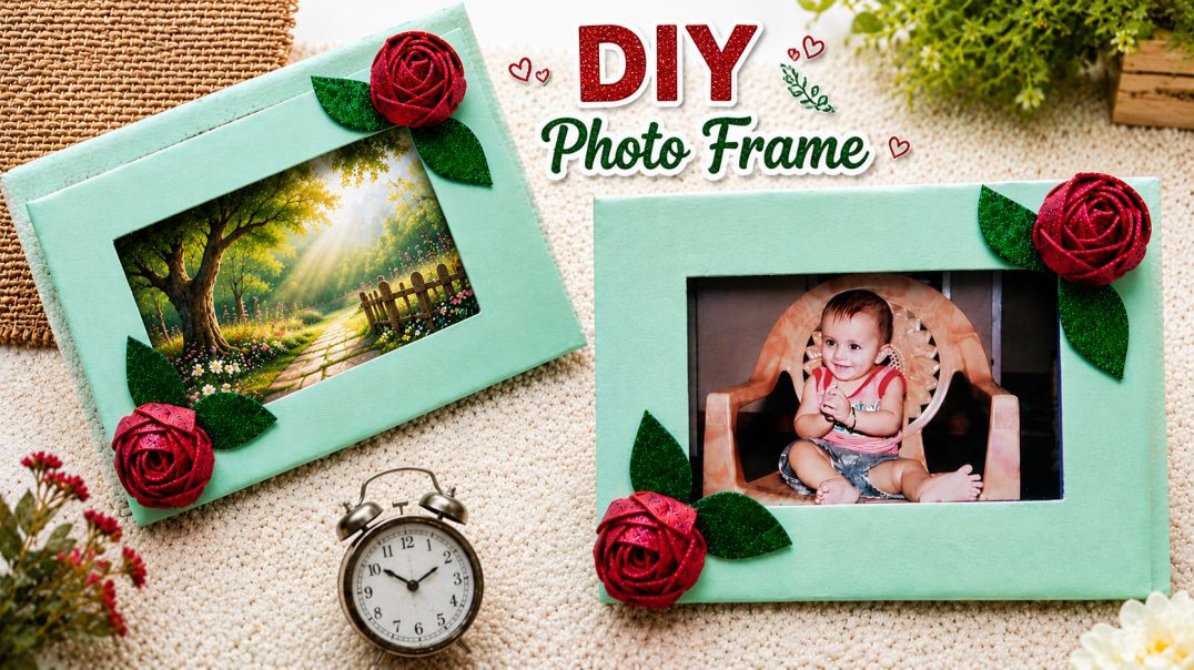 ⁣🌸 Easy DIY Photo Frame | Handmade Photo Frame Craft | Best Out of Waste Idea 🌸