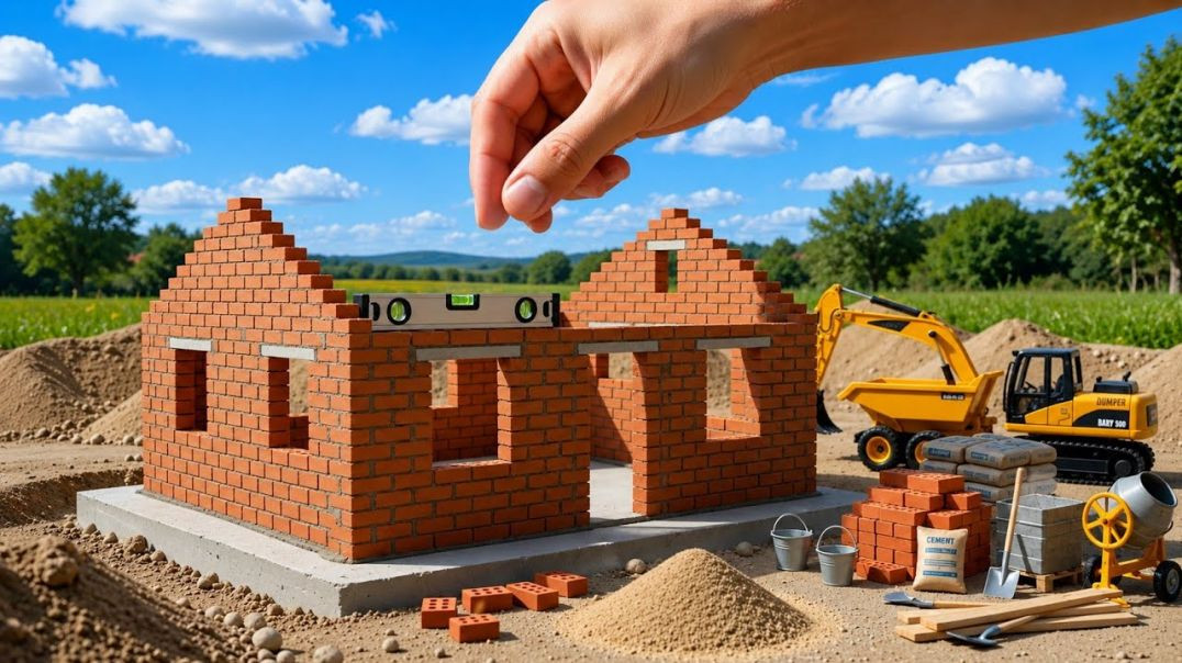 ⁣Building a miniature house 🏠