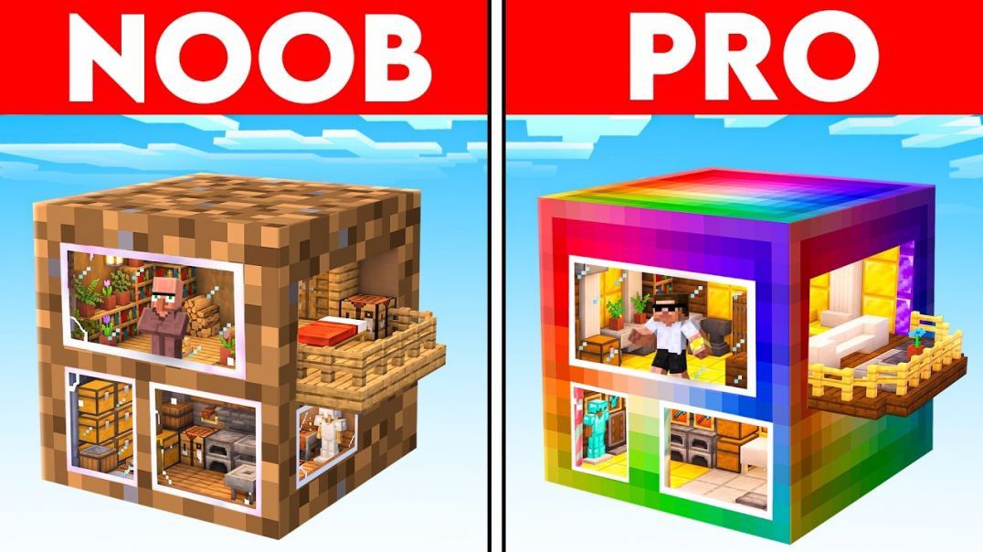 ⁣Poor vs Rich Giant Block Battle in Minecraft