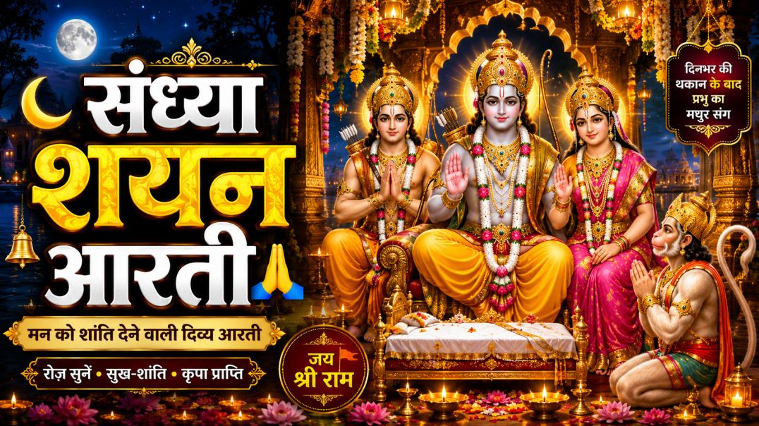 ⁣🌙_संध्या_शयन_आरती___श्री_राम_दरबार_की_मधुर_शयन_आरती___मन_को_शांति_देने_वाली_दिव्य_आरती___Dail(360p)