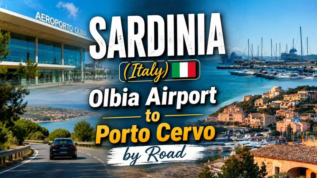 ⁣SARDINIA (Italy) 🇮🇹 - Olbia Airport to Porto Cervo by Road Trip