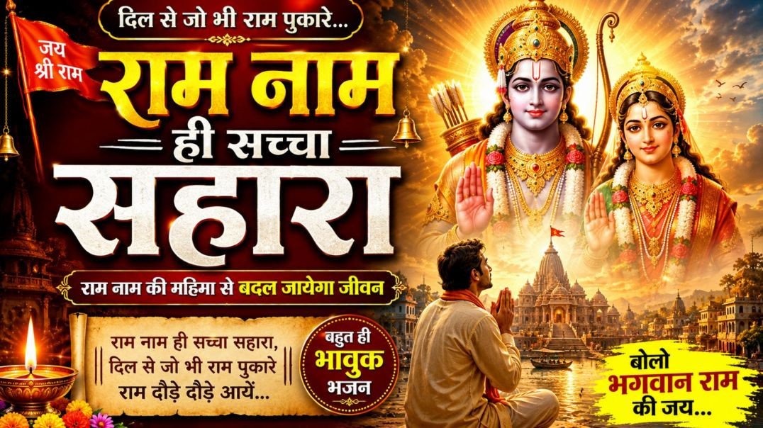 ⁣राम नाम ही सच्चा सहारा ❤️  दिल से जो भी राम पुकारे, राम दौड़े-दौड़े आएं I Latest Ram Bhajan