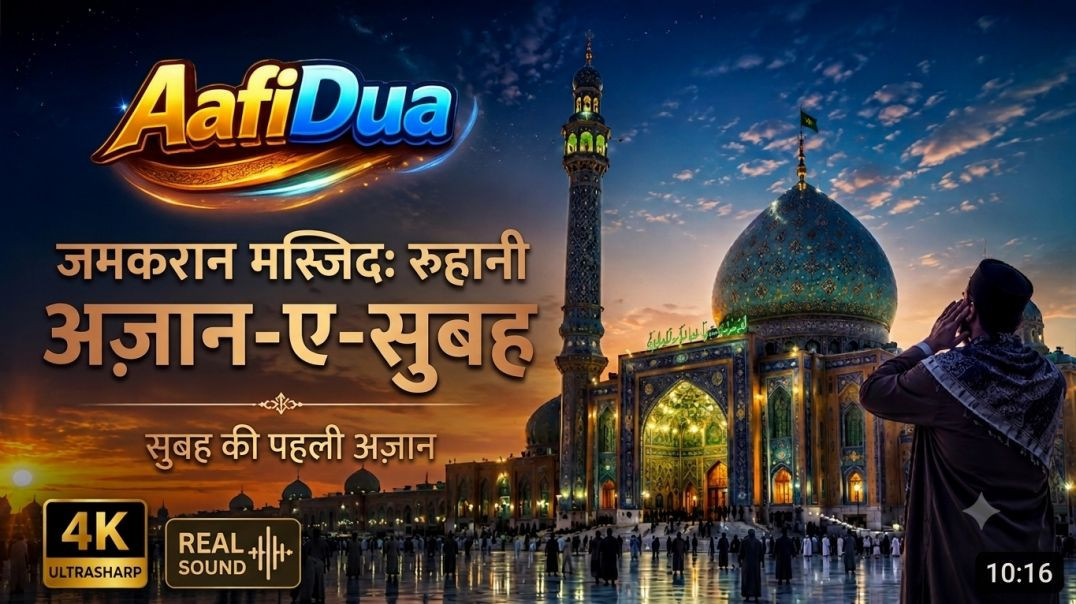 ⁣दिल को छू लेने वाली सुबह की पहली अज़ान | Jamkaran Mosque Azan-e-Subah | AafiDua