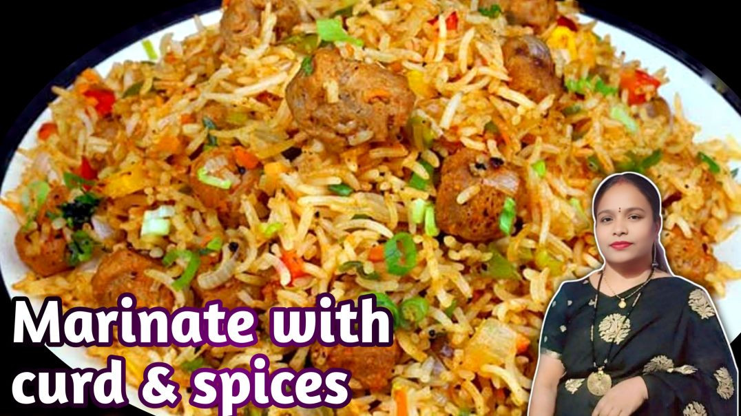 ⁣🔥😲 1 Cup Soyabean Se Tasty High Protein Veg Biryani | Apna Tube 🍛🔥🌱