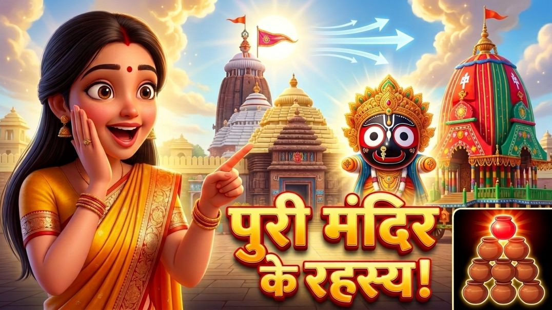 ⁣पुरी जगन्नाथ मंदिर का विज्ञान! Lord Jagannath & Rath Yatra Story for Kids | Gyan Ki Potli