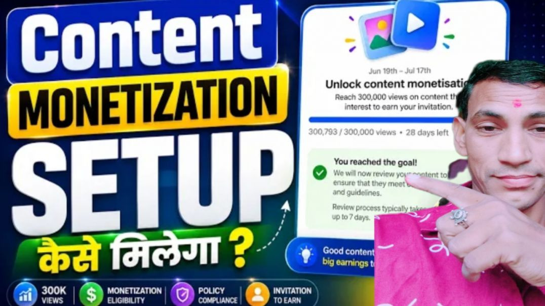 ⁣Facebook Content Monetization 300K Views Task Complete Karo!