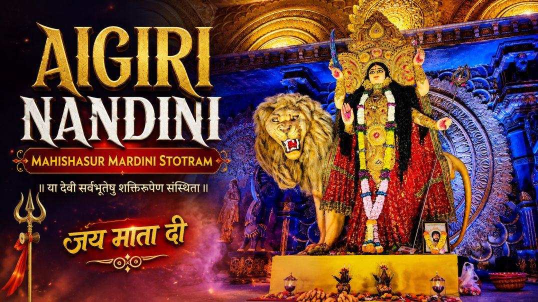 ⁣Aigiri Nandi mahishasura mardaani stotram(एग्री नंदी महिषासुर मर्दानी स्तोत्रम Credit by @tseries