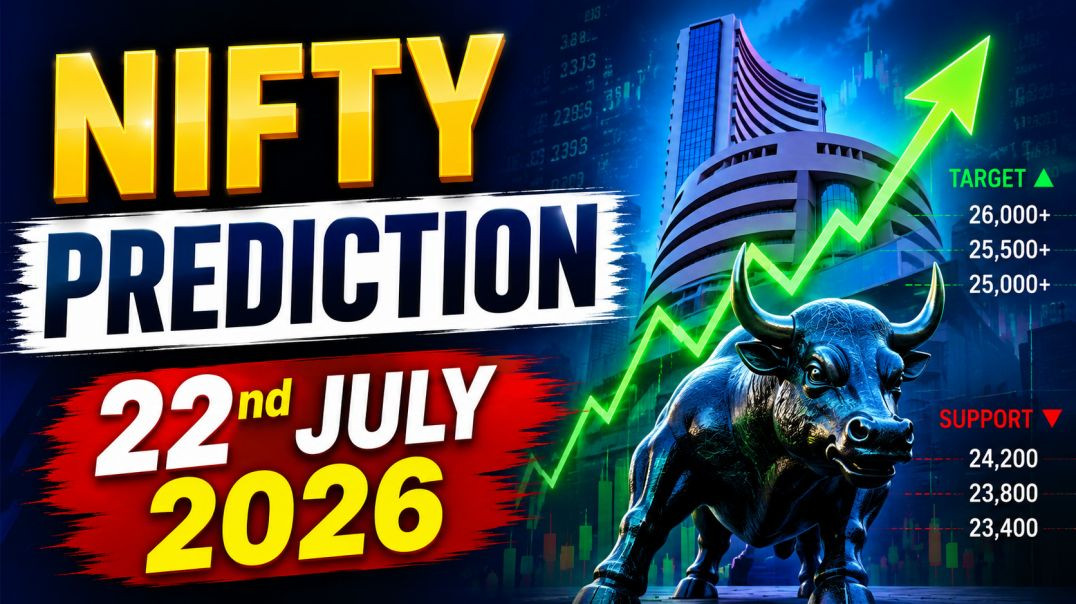 ⁣NIFTY PREDICTION ON 22ND 2026🔥STOCK MARKET PLANNER