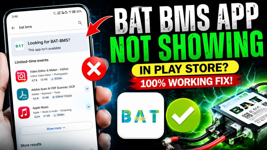⁣Bat BMS App Play Store Not Showing | Bat BMS App Play Store This App isn't Available Problem, B