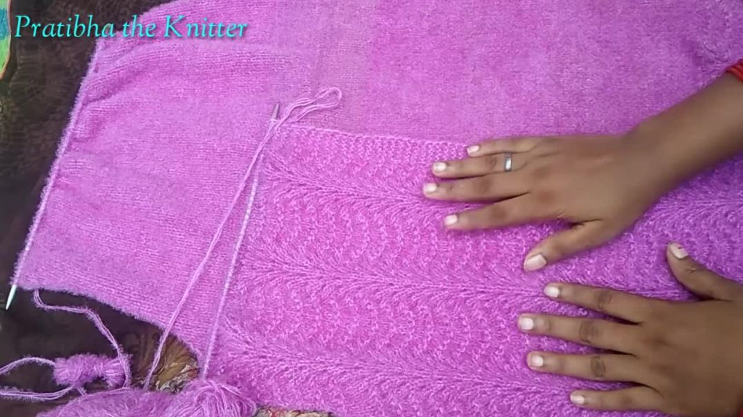 ⁣Part3/Ladies koti Knitting step by step,left and right side part,in hindi