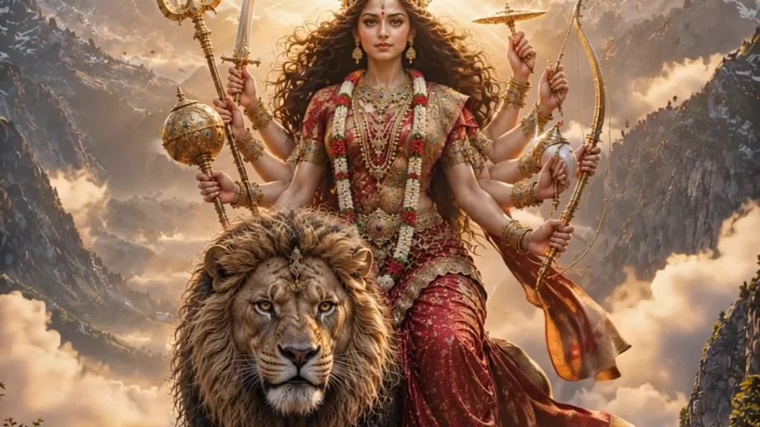 ⁣माँ दुर्गा शेर पर क्यों सवारी करती हैं? | माँ दुर्गा को शेर कैसे मिला? 🦁| Durga Mata Story
