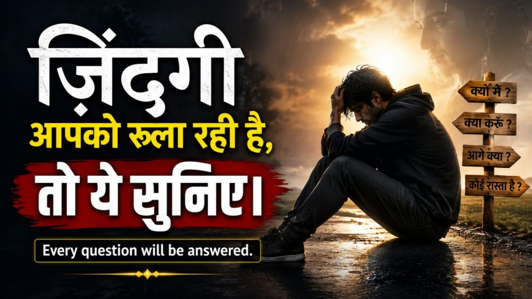 ⁣ज़िंदगी आपको रुला रही है? तो ये 5 मिनट ज़रूर सुनिए | Powerful Motivational Speech