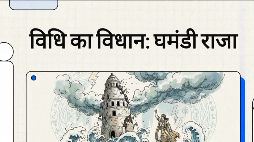 ⁣Vidhi ka vidhan ghamandi raja