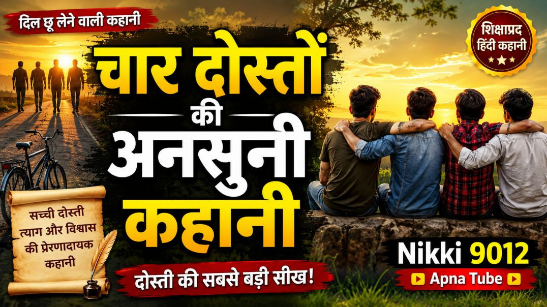 ⁣चार दोस्तों की अनसुनी कहानी | Hindi Kahani | Latest Story 2026 | Shikshaprad Kahani | Nikki 9012