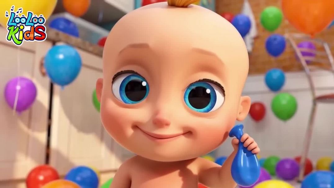 ⁣Johny Johny Yes Papa - Learn Colors with Balloons 3 - Nursery Rhymes _ Kids Songs - LooLoo Kids(720P