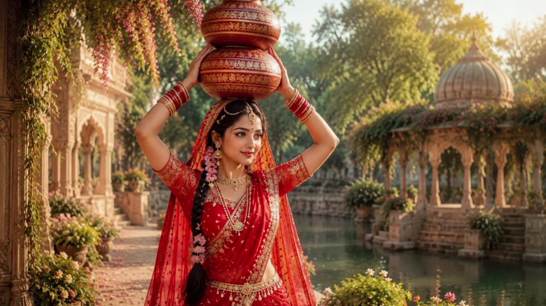 ⁣घङला ऊपर घङलो राधा पानिङा ने चाली भजन