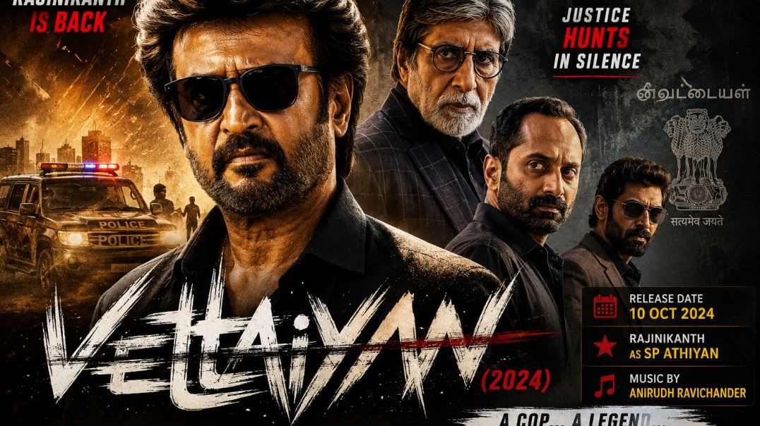 ⁣Vettaiyan (2024) Movie Information | Story, Cast, Budget, Box Office, OTT & Review | Rajinikanth