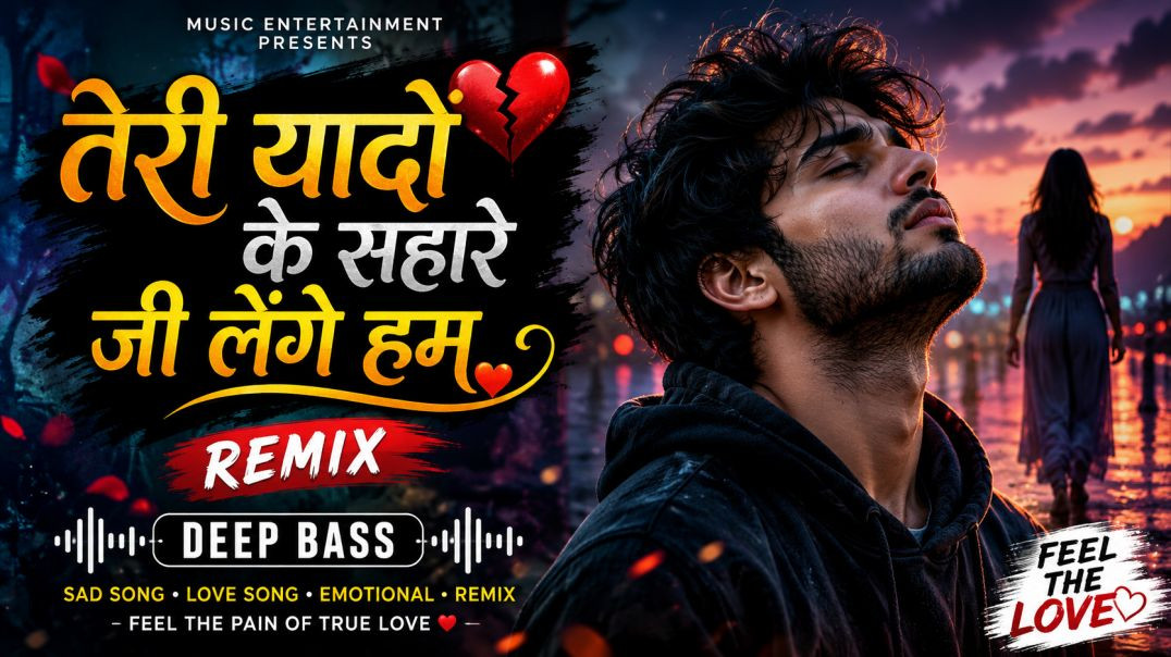 ⁣तेरी यादों के सहारे जी लेंगे हम 💔 | New Hindi Sad Romantic Remix Song 2026 |Melody AI Studio