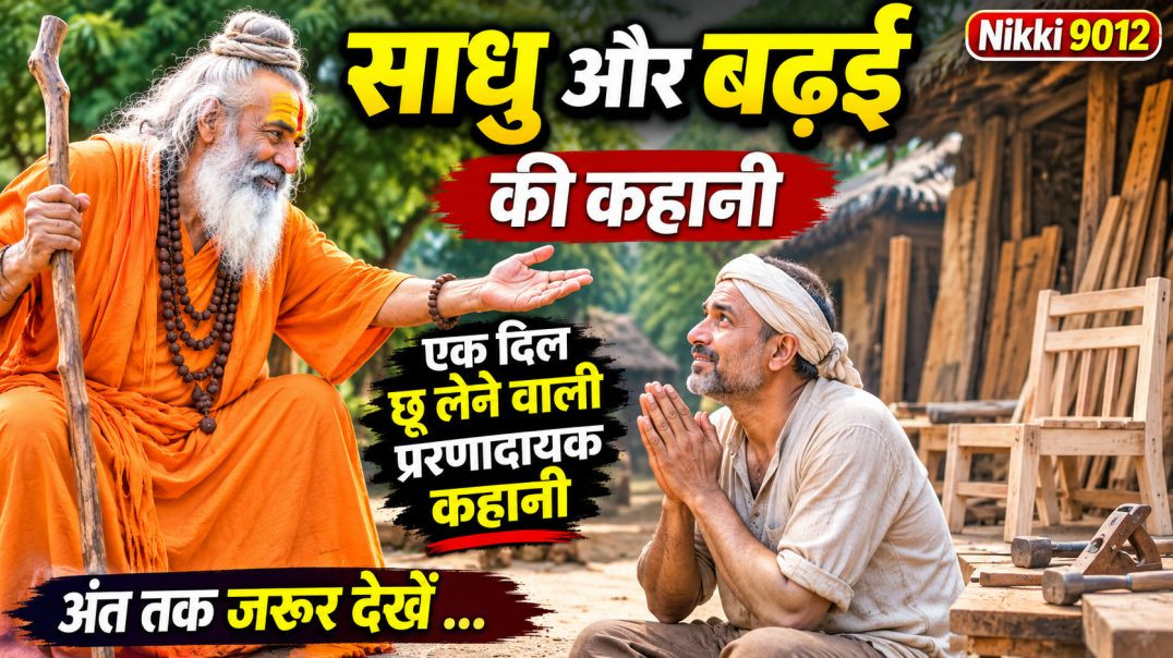 ⁣साधु और बढ़ई की कहानी | Emotional Story | Motivational Story | New Hindi Kahani | Nikki 9012
