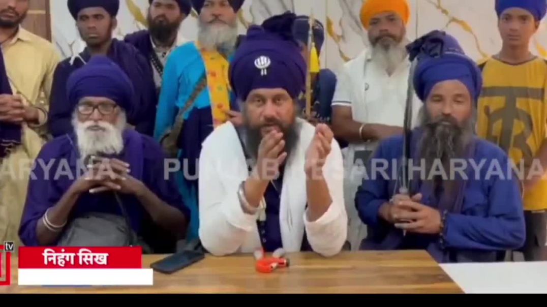 ⁣Nihang Sikh warn Abhijeet Dipke after misbehaviour with Nihangs at CJP Protest