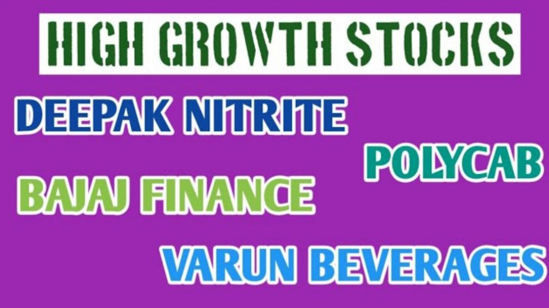 ⁣HIGH GROWTH STOCKS 2024●POLYCAB●DEEPAK NITRITE●VARUN BEVERAGES●BAJAJ FINANCE @ STOCK MARKET PLANNER
