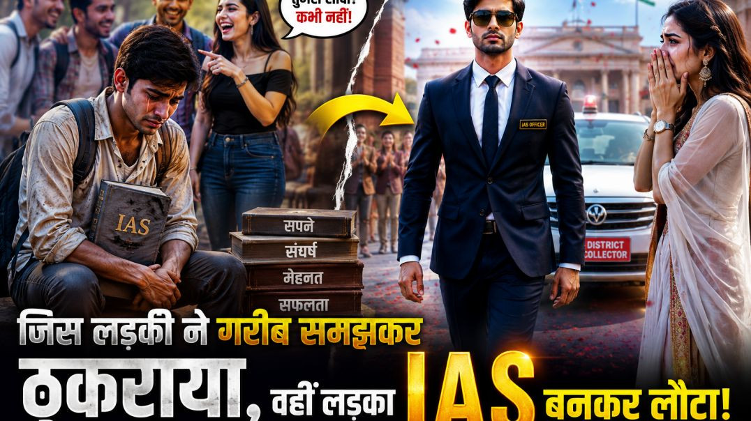 ⁣💔 गरीब समझकर ठुकराया... 😱 IAS बनने के बाद उसके एक जवाब ने सबको चुप करा दिया! 🔥