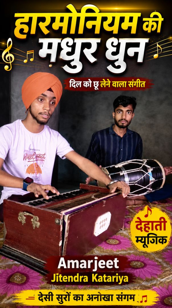 हारमोनियम की मधुर धुन | Dehati Music | Harmonium Instrumental | Amarjeet | Jitendra Katariya
