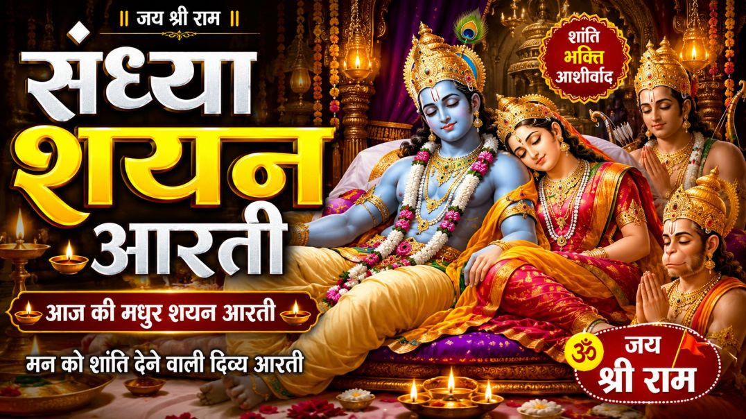 ⁣🌙 संध्या शयन आरती 🙏 | आज की मधुर शयन आरती | राम दरबार की दिव्य आरती | Evening Shayan Aarti 2026