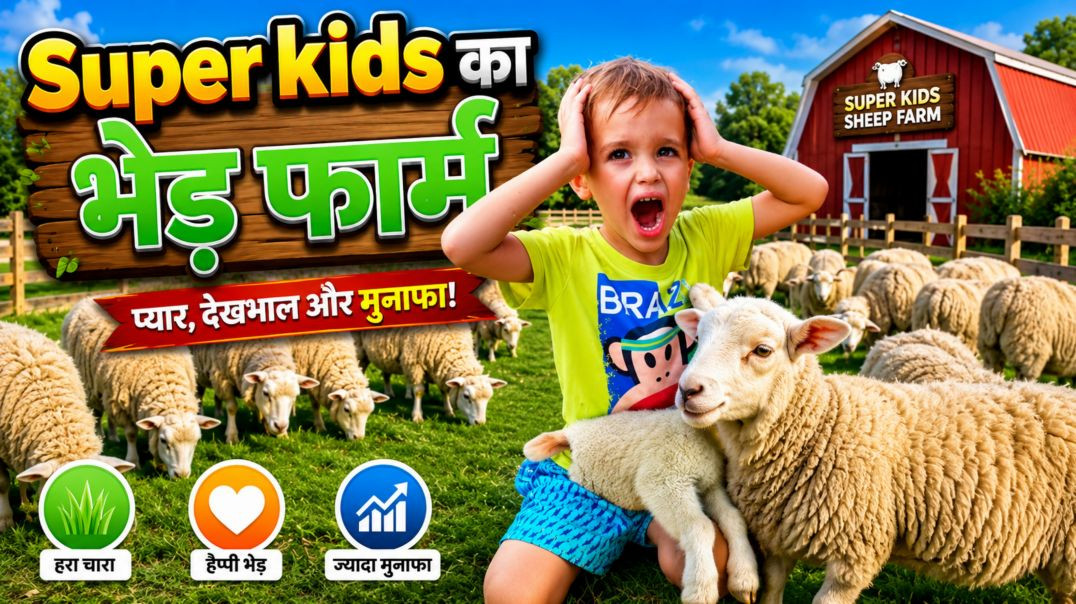 ⁣Super Kids के साथ भेड़ फार्म की मजेदार फैमिली ट्रिप 🐑 | Fun & Adventure Day!