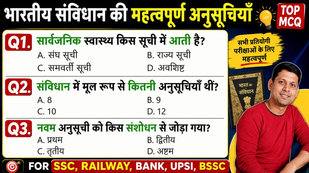 ⁣Top GK Quiz | परीक्षा में बार-बार पूछे जाने वाले महत्वपूर्ण सवाल