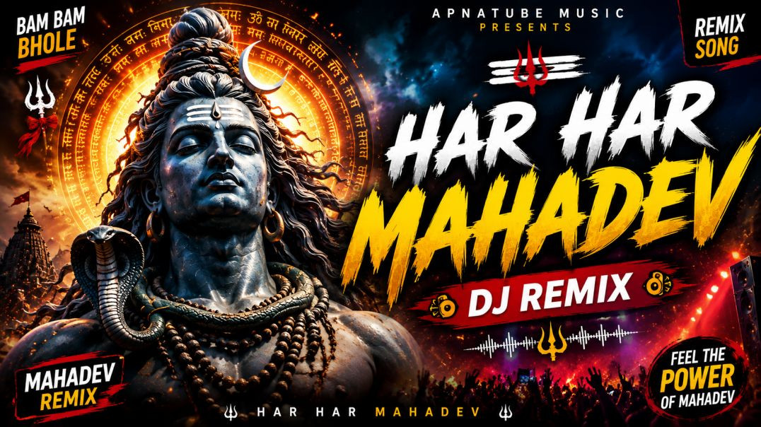 ⁣Har Har Mahadev 🔱 | Bam Bam Bhole DJ Remix 2026 | Mahadev Bhakti Song | Powerful Shiv Song |Music en