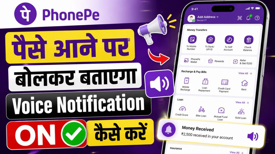 ⁣PhonePe Voice Notification Kaise Chalu Kare | How To Enable Phone Pay Voice Alert | phone pe